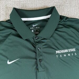Nike Dri-Fit Men's XL Michigan State Spartans Tennis Green Golf Polo Shirt